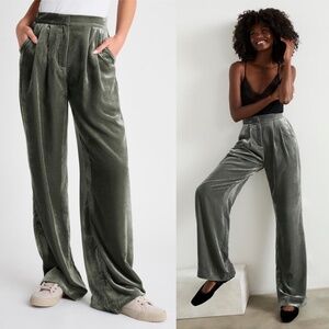 NWT Splendid Irene Velvet Coordinating Trouser Pants Sz 10